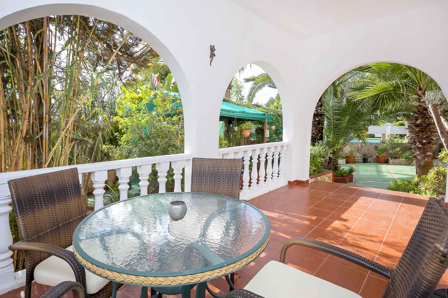 Terraza en villa en Ibiza